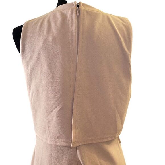She + Sky Light Tan Sleeveless Side Cut Out Sheath Dress Sz L NWT - Picture 8 of 14